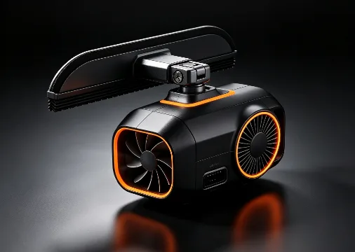 Bionic squeegee head with orange fan inserts